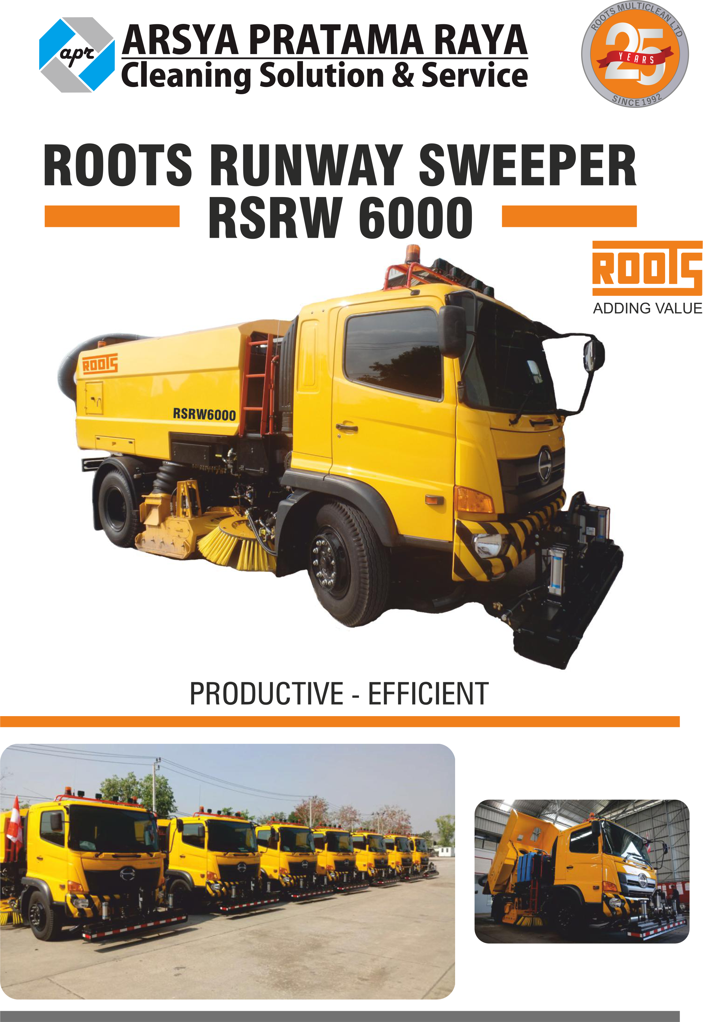 Airport Runway Sweeper ROOTS RSRW 6000